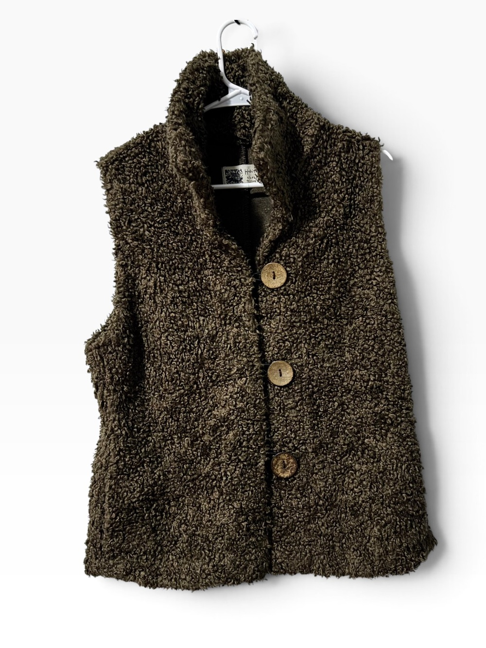 Habitat Clothes to Live In Fuzzy Sherpa Button-Front Vest